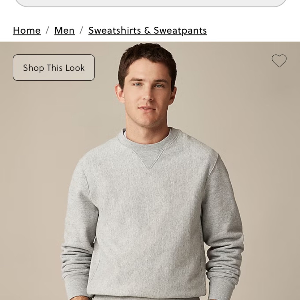 J. Crew Light Gray Crewneck Sweater for Men